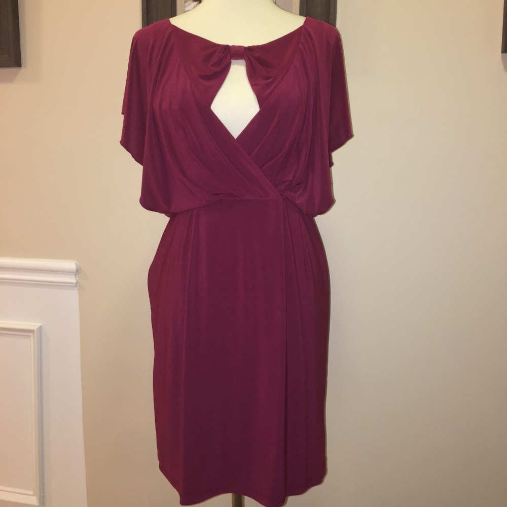 NWT JESSICA SIMPSON DRESS BURGUNDY SZ 6